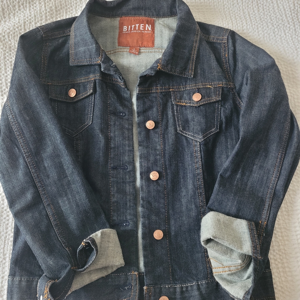 Bitten by Sarah Jessica Parker Denim Jacket with Copper Accents